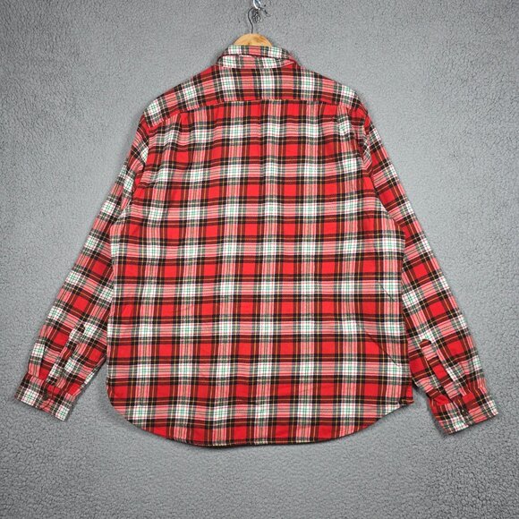 J. Crew Shirt XL Holiday Tartan Plaid Midweight Flannel In Regenerative Cotton - Picture 5 of 12